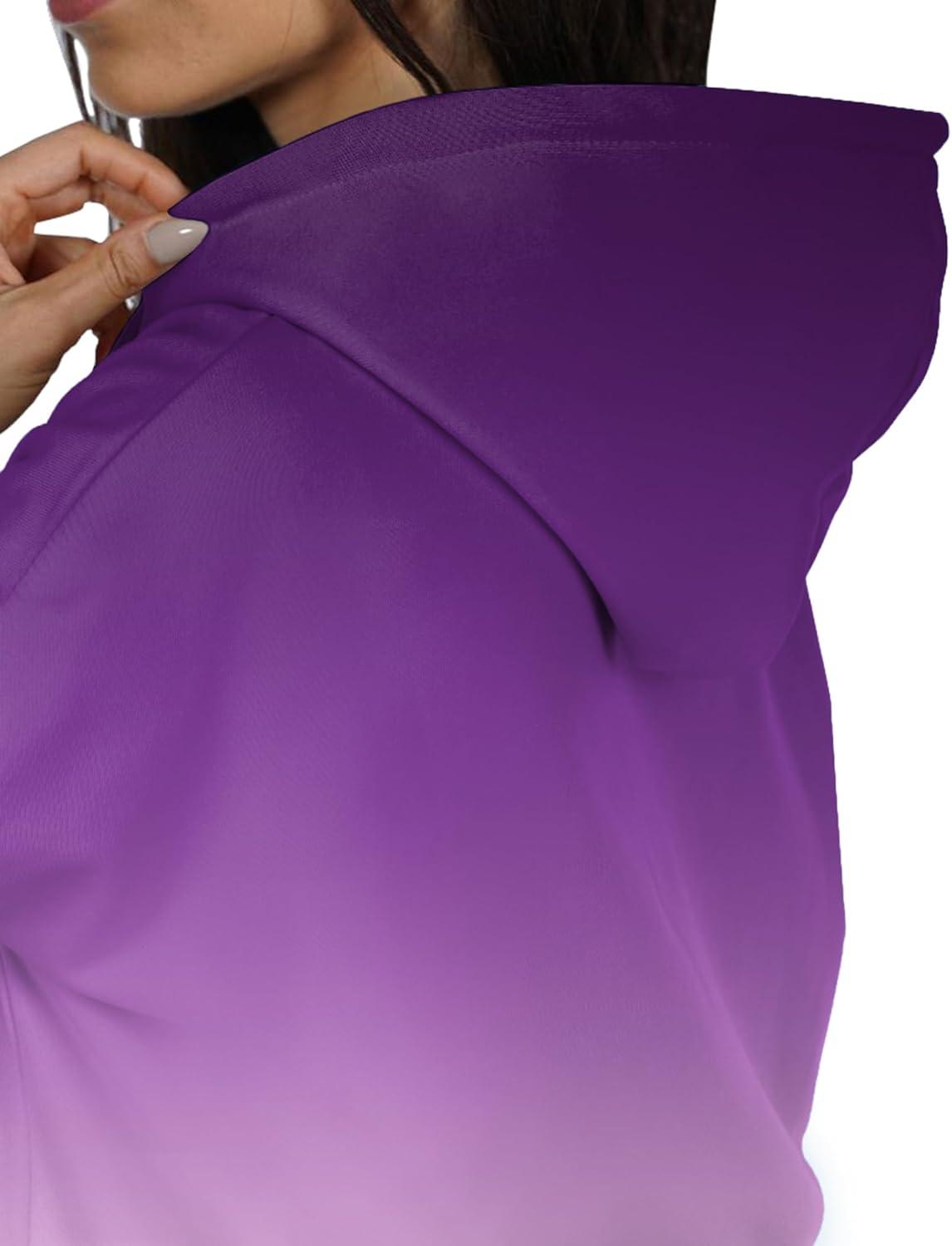 imageZeagoo Womens Oversized Hoodies 2025 Fleece Sweatshirts Long Sleeve Pullover with Pocket Fall Winter Outfits ClothesBlue Gradient 2