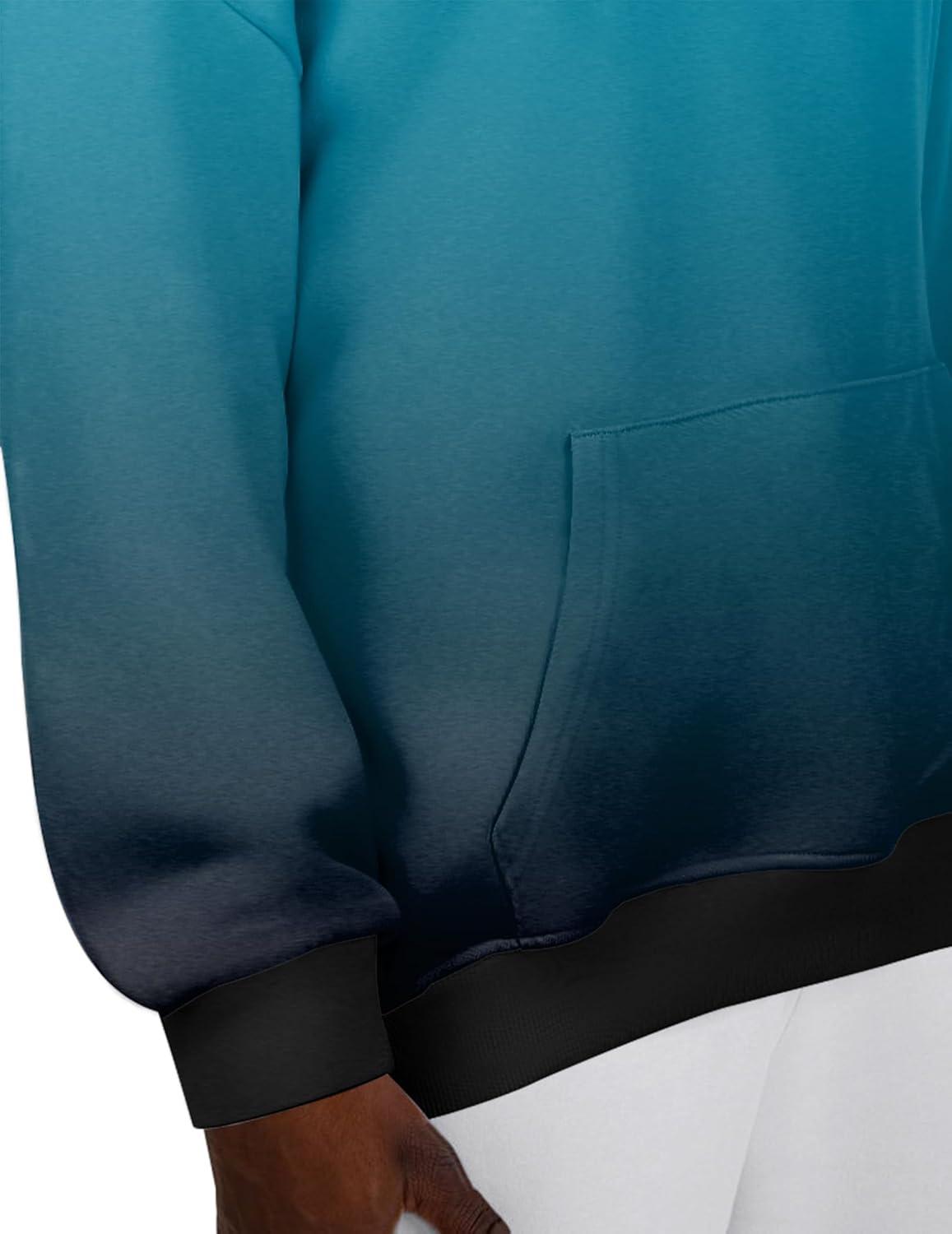 imageZeagoo Womens Oversized Hoodies 2025 Fleece Sweatshirts Long Sleeve Pullover with Pocket Fall Winter Outfits ClothesBlue Gradient