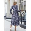 Zeagoo Long Sleeve Dresses for Women 2026 Fall Winter Casual Flowy A-Line Boho Midi Party Long Dress with Pockets(Blue Sprigs)