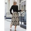 Zeagoo Long Sleeve Dresses for Women 2026 Fall Winter Casual Flowy A-Line Boho Midi Party Long Dress with Pockets(Pat2)