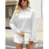 Zeagoo Satin Blouses for Women Silk Button Down Shirts Long Sleeve Business Casual Tops(Aa-white)