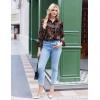 Zeagoo Satin Blouses for Women Silk Button Down Shirts Long Sleeve Business Casual Tops(Crimson Nocturne)