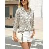 Zeagoo Satin Blouses for Women Silk Button Down Shirts Long Sleeve Business Casual Tops(Metro Flow)