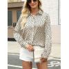 Zeagoo Satin Blouses for Women Silk Button Down Shirts Long Sleeve Business Casual Tops(Metro Flow)