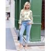 Zeagoo Satin Blouses for Women Silk Button Down Shirts Long Sleeve Business Casual Tops(Silk Bloom Whisper)