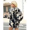 Zeagoo Satin Blouses for Women Silk Button Down Shirts Long Sleeve Business Casual Tops(Tie Dye)