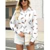 Zeagoo Satin Blouses for Women Silk Button Down Shirts Long Sleeve Business Casual Tops(White Feather)