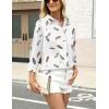 Zeagoo Satin Blouses for Women Silk Button Down Shirts Long Sleeve Business Casual Tops(White Feather)