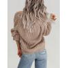 Zeagoo Women’s 2026 Fall Chunky Knit Cardigans Open Front Long Sleeve V Neck Button Loose Cardigan Sweaters(B_khaki)