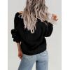 Zeagoo Women’s 2026 Fall Chunky Knit Cardigans Open Front Long Sleeve V Neck Button Loose Cardigan Sweaters(Black)