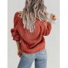 Zeagoo Women’s 2026 Fall Chunky Knit Cardigans Open Front Long Sleeve V Neck Button Loose Cardigan Sweaters(Caramel)