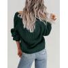 Zeagoo Women’s 2026 Fall Chunky Knit Cardigans Open Front Long Sleeve V Neck Button Loose Cardigan Sweaters(Dark Green)