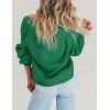 Zeagoo Women’s 2026 Fall Chunky Knit Cardigans Open Front Long Sleeve V Neck Button Loose Cardigan Sweaters(Green)
