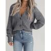 Zeagoo Women’s 2026 Fall Chunky Knit Cardigans Open Front Long Sleeve V Neck Button Loose Cardigan Sweaters(Grey)