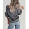 Zeagoo Women’s 2026 Fall Chunky Knit Cardigans Open Front Long Sleeve V Neck Button Loose Cardigan Sweaters(Grey)