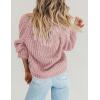 Zeagoo Women’s 2026 Fall Chunky Knit Cardigans Open Front Long Sleeve V Neck Button Loose Cardigan Sweaters(Mauve Pink)