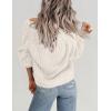 Zeagoo Women’s 2026 Fall Chunky Knit Cardigans Open Front Long Sleeve V Neck Button Loose Cardigan Sweaters(White)