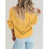Zeagoo Women’s 2026 Fall Chunky Knit Cardigans Open Front Long Sleeve V Neck Button Loose Cardigan Sweaters(Yellow)