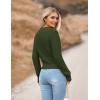 Zeagoo Women’s 2026 Fall Crewneck Cropped Sweater Trendy Long Sleeve Ribbed Knit Pullover Jumper Tops(Army Green)