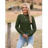 Zeagoo Women’s 2026 Fall Crewneck Cropped Sweater Trendy Long Sleeve Ribbed Knit Pullover Jumper Tops(Army Green)