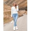 Zeagoo Women’s 2026 Fall Crewneck Cropped Sweater Trendy Long Sleeve Ribbed Knit Pullover Jumper Tops(A-white)