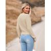 Zeagoo Women’s 2026 Fall Crewneck Cropped Sweater Trendy Long Sleeve Ribbed Knit Pullover Jumper Tops(Beige)