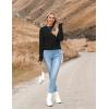 Zeagoo Women’s 2026 Fall Crewneck Cropped Sweater Trendy Long Sleeve Ribbed Knit Pullover Jumper Tops(Black)
