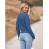 Zeagoo Women’s 2026 Fall Crewneck Cropped Sweater Trendy Long Sleeve Ribbed Knit Pullover Jumper Tops(Blue)