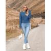 Zeagoo Women’s 2026 Fall Crewneck Cropped Sweater Trendy Long Sleeve Ribbed Knit Pullover Jumper Tops(Blue)