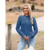Zeagoo Women’s 2026 Fall Crewneck Cropped Sweater Trendy Long Sleeve Ribbed Knit Pullover Jumper Tops(Blue)