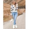 Zeagoo Women’s 2026 Fall Crewneck Cropped Sweater Trendy Long Sleeve Ribbed Knit Pullover Jumper Tops(Bowknot White)
