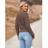 Zeagoo Women’s 2026 Fall Crewneck Cropped Sweater Trendy Long Sleeve Ribbed Knit Pullover Jumper Tops(Coffee)