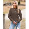 Zeagoo Women’s 2026 Fall Crewneck Cropped Sweater Trendy Long Sleeve Ribbed Knit Pullover Jumper Tops(Coffee)