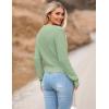 Zeagoo Women’s 2026 Fall Crewneck Cropped Sweater Trendy Long Sleeve Ribbed Knit Pullover Jumper Tops(Green)