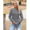 Zeagoo Women’s 2026 Fall Crewneck Cropped Sweater Trendy Long Sleeve Ribbed Knit Pullover Jumper Tops(Grey)