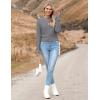 Zeagoo Women’s 2026 Fall Crewneck Cropped Sweater Trendy Long Sleeve Ribbed Knit Pullover Jumper Tops(Grey)