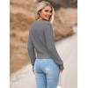 Zeagoo Women’s 2026 Fall Crewneck Cropped Sweater Trendy Long Sleeve Ribbed Knit Pullover Jumper Tops(Grey)