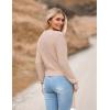 Zeagoo Women’s 2026 Fall Crewneck Cropped Sweater Trendy Long Sleeve Ribbed Knit Pullover Jumper Tops(Khaki)