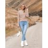 Zeagoo Women’s 2026 Fall Crewneck Cropped Sweater Trendy Long Sleeve Ribbed Knit Pullover Jumper Tops(Khaki)
