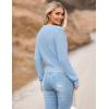 Zeagoo Women’s 2026 Fall Crewneck Cropped Sweater Trendy Long Sleeve Ribbed Knit Pullover Jumper Tops(Light Blue)