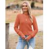Zeagoo Women’s 2026 Fall Crewneck Cropped Sweater Trendy Long Sleeve Ribbed Knit Pullover Jumper Tops(Orange)