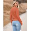 Zeagoo Women’s 2026 Fall Crewneck Cropped Sweater Trendy Long Sleeve Ribbed Knit Pullover Jumper Tops(Orange)