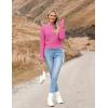 Zeagoo Women’s 2026 Fall Crewneck Cropped Sweater Trendy Long Sleeve Ribbed Knit Pullover Jumper Tops(Pink)
