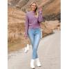 Zeagoo Women’s 2026 Fall Crewneck Cropped Sweater Trendy Long Sleeve Ribbed Knit Pullover Jumper Tops(Purple)