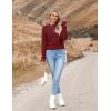 Zeagoo Women’s 2026 Fall Crewneck Cropped Sweater Trendy Long Sleeve Ribbed Knit Pullover Jumper Tops(Wine Red)