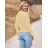 Zeagoo Women’s 2026 Fall Crewneck Cropped Sweater Trendy Long Sleeve Ribbed Knit Pullover Jumper Tops(Yellow)