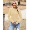 Zeagoo Women’s 2026 Fall Crewneck Cropped Sweater Trendy Long Sleeve Ribbed Knit Pullover Jumper Tops(Yellow)