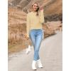 Zeagoo Women’s 2026 Fall Crewneck Cropped Sweater Trendy Long Sleeve Ribbed Knit Pullover Jumper Tops(Yellow)