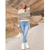 Zeagoo Women’s 2026 Fall Crewneck Cropped Sweater Trendy Long Sleeve Ribbed Knit Pullover Jumper Tops(Z-apricot Black Stripe)