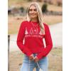 Zeagoo Women’s 2026 Fall Crewneck Cropped Sweater Trendy Long Sleeve Ribbed Knit Pullover Jumper Tops(Z-christmas Print)